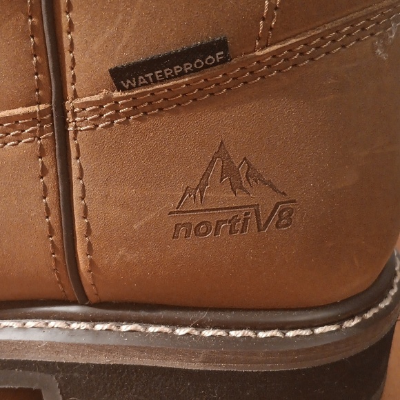 Nortiv 8 Brown Leather Men's Boots Size 11 - Picture 3 of 12